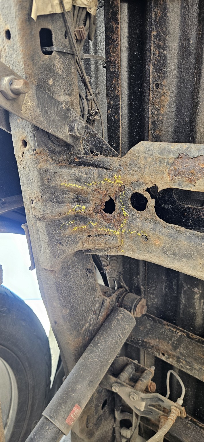 Chassis section with multiple holes